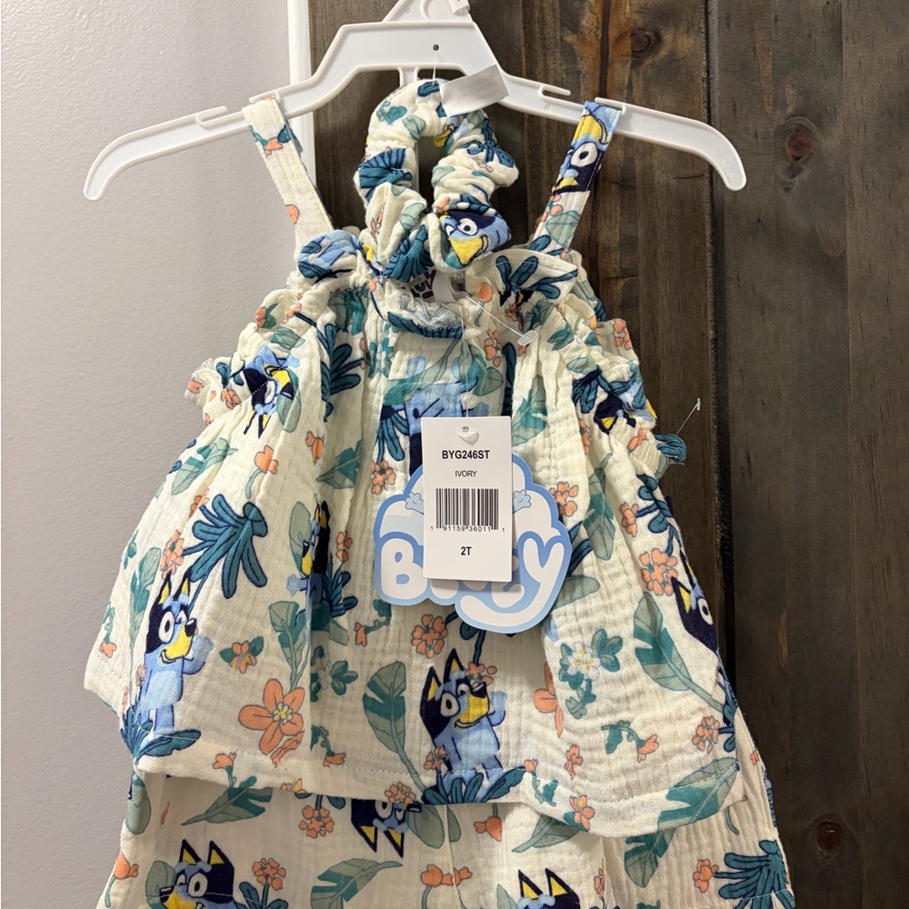 Floral Bluey Print Kids 3 Piece Set - NWT